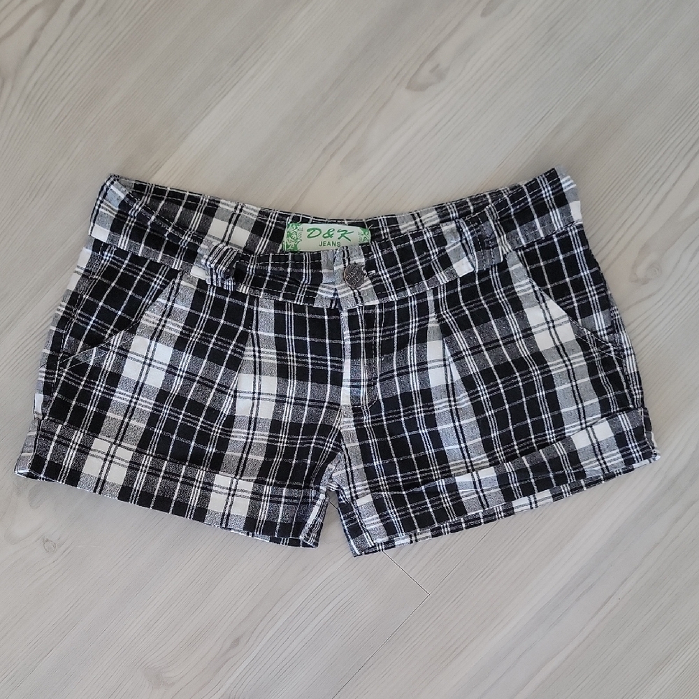 Black and White Plaid Shorts